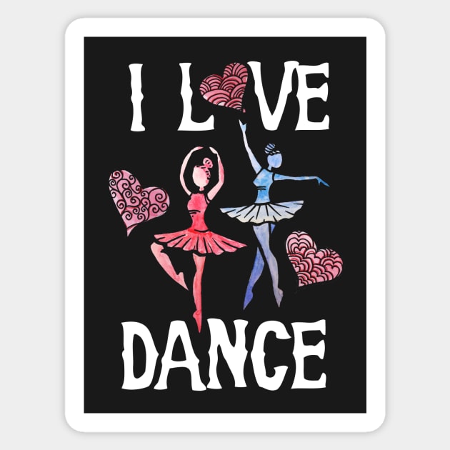 I love Dance Ballet Sticker by bubbsnugg